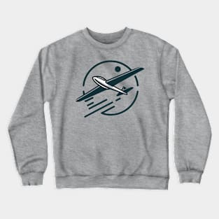 Glider Sailplane Biplane aerial floating soaring Crewneck Sweatshirt